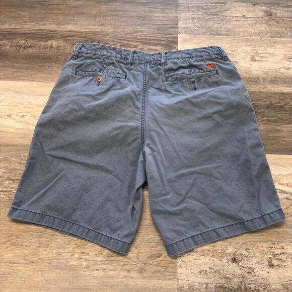 Vintage Tommy Bahama Relax Blue Mens 33 Chino Flat Front Preppy Shorts - Picture 2 of 9